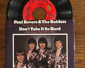 Paul Revere & The Raiders 45 Don't Take It So Hard With Picture Sleeve  (257)