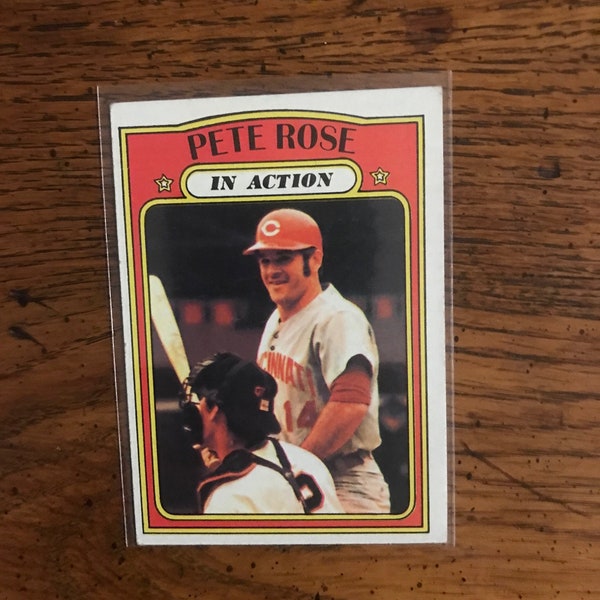 Pete Rose 1972 Topps In Action (Original Issue)  (As Pictured) (03567)