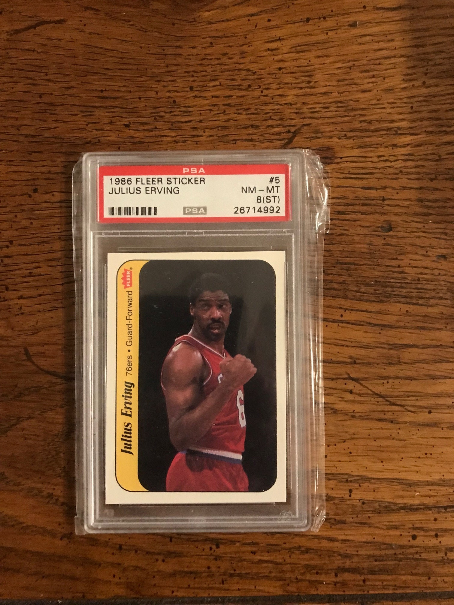 1986 Fleer Julius Erving PSA 8