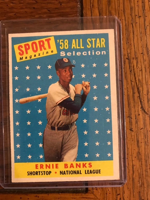 Ernie Banks All Star 1958 Topps Baseball Card original Issue 