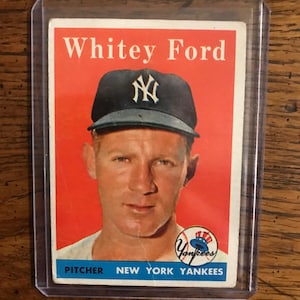 Whitey Ford 1958 Topps Baseball Card (come da foto) (edizione originale) (5109)