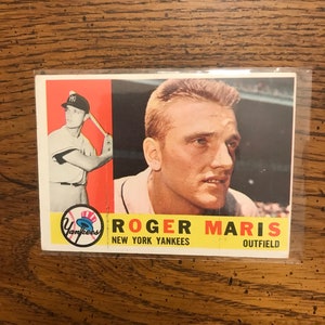 Cartão de beisebol Roger Maris 1960 Topps (conforme foto) (edição original) (2352)
