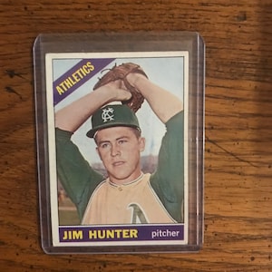 Jim Hunter 1966 Topps Baseball Card (comme sur la photo) (numéro original) (2806)