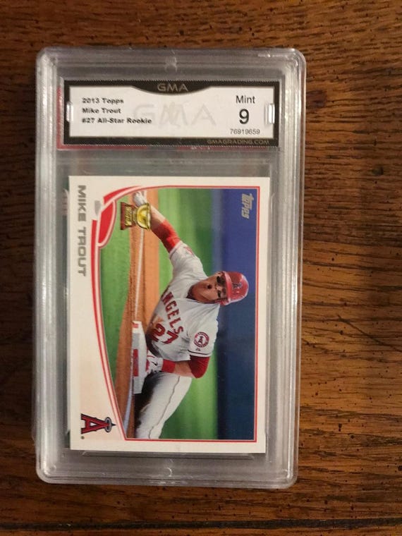 Mike Trout Topps Baseball Card GMA 9 (As Pictured) (Original Issue) (5830)