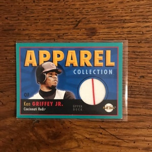 Ken Griffey Jr. Tarjeta de béisbol con parche de camiseta auténtica Upper Deck (como se muestra en la imagen) (Edición original) (4072)
