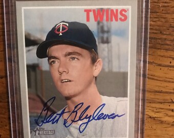 Bert Blyleven Autograph Topps Heritage Baseball Card (original