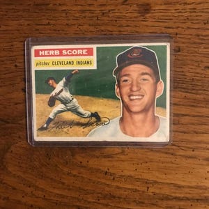 Herb Score 1956 Topps Baseball Card (come da foto) (edizione originale) (05078)
