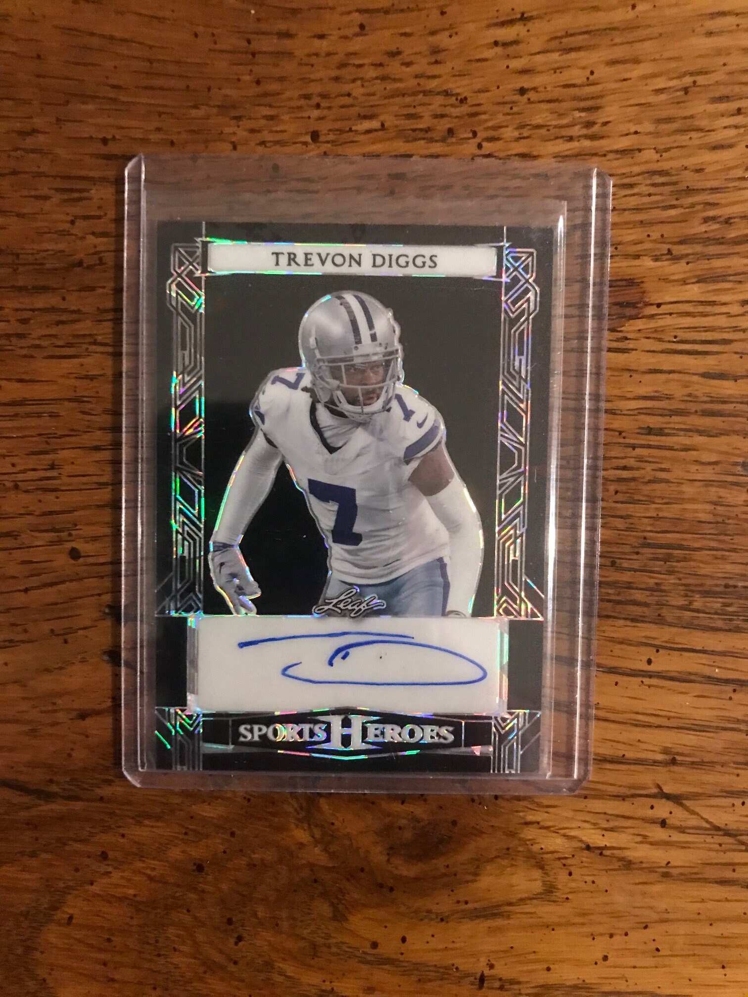 Trevon Diggs Autograph Leaf Football Card 6/20 (original Issue