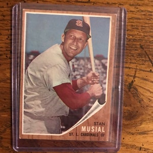 Stan Musial 1962 Topps Baseball Card (edizione originale) (2661)