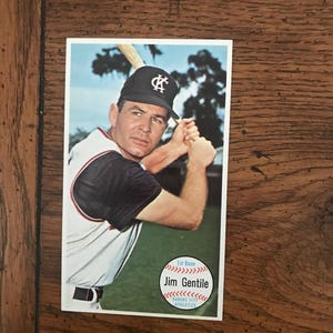 Grande carte de baseball Topps 1964, grande taille, Jim Gentile (édition originale) (comme sur la photo) (grande)
