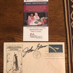 John Glenn Autograph With COA Astronaut Postal First Day Of Issue Cover