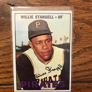 Willie Stargell 1967 Topps Baseball Card (come nella foto) (edizione originale) (1429)
