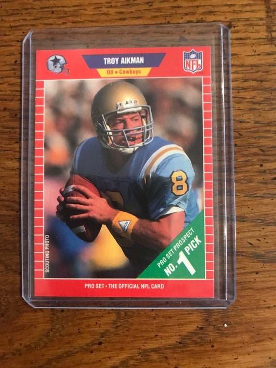 Troy Aikman 1989 Pro Football Card Rookie as Pictured Etsy