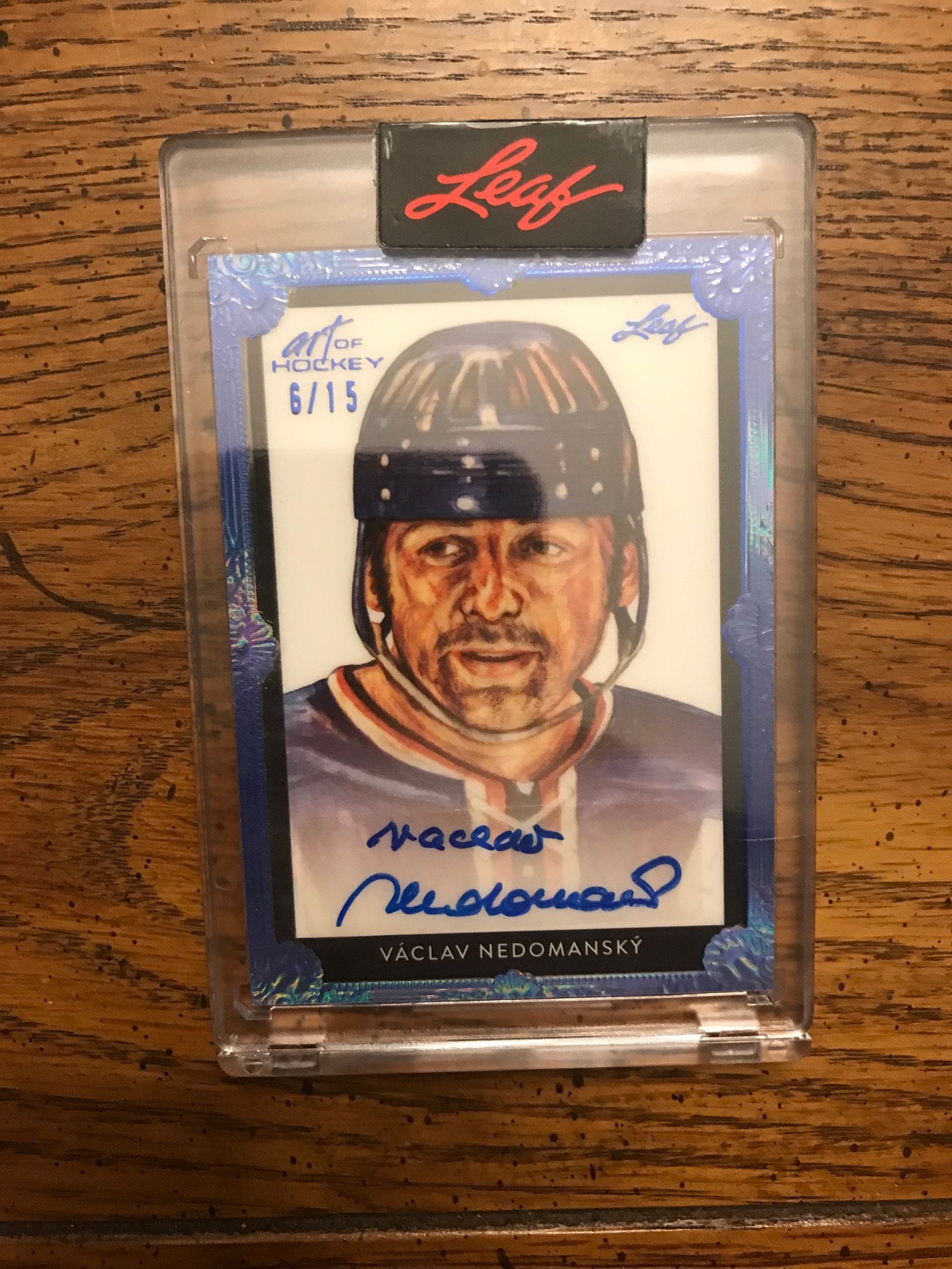 ヴァーツラフ・ネドマンスキー直筆サイン入りホッケーカード 6/15 番