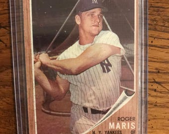 Roger Maris 1962 Topps (zoals afgebeeld) (originele uitgave) (6110)