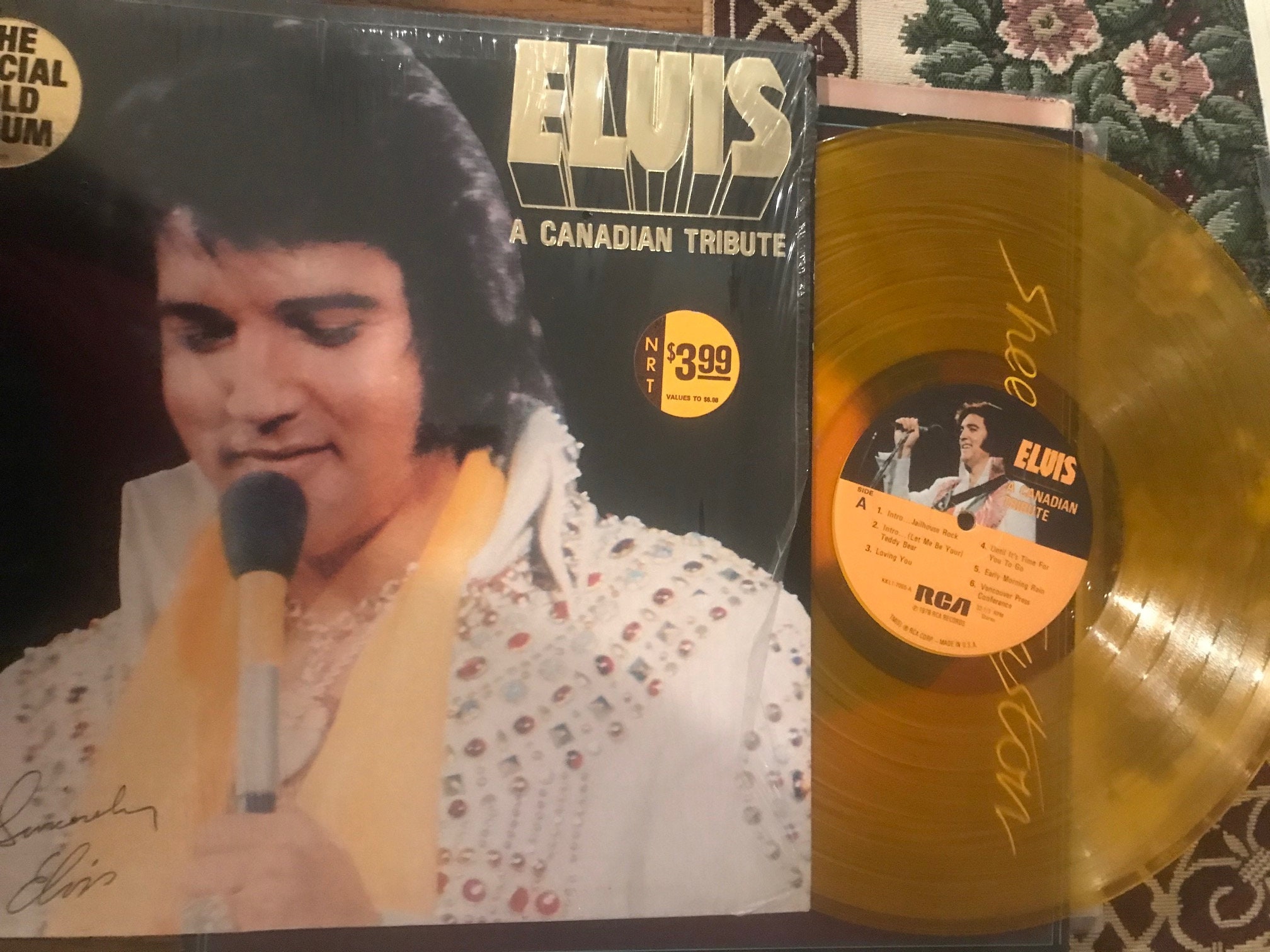 Elvis Presley LP A Canadian Tribute Yellow Vinyl (B3) - Etsy