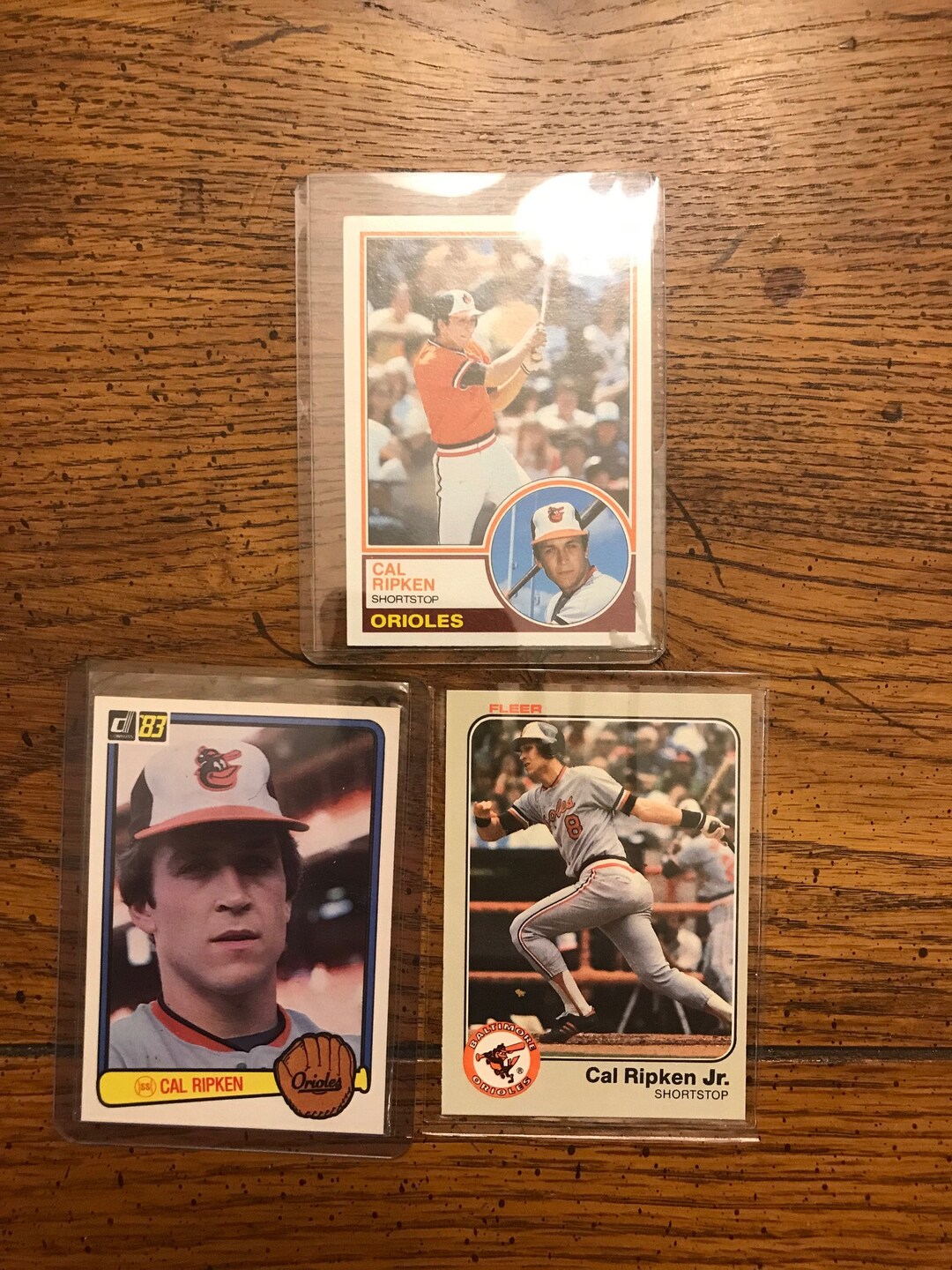 Cal Ripken 3 Different 1983 Donruss, Topps, Fleer (original Issue) (as ...