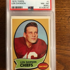 Len Dawson PSA 8 (MC) 1970 Topps Fußball karte (Original Ausgabe) (0375)