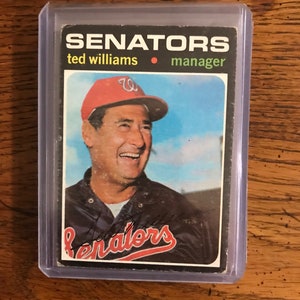 Tarjeta de béisbol Topps de Ted Williams de 1971 (edición original) (como se muestra en la imagen) (4543)