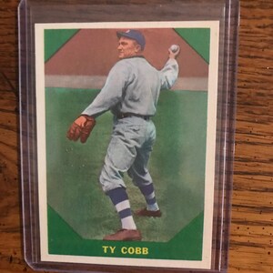 Carta da baseball Ty Cobb 1961 Fkeer Baseball Greats (edizione originale) (come in foto) (5871)