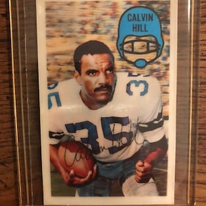 Calvin Hill Rookie 1970 Kelloggs voetbalkaart gratis verzending in de VS (zoals afgebeeld) (03606)