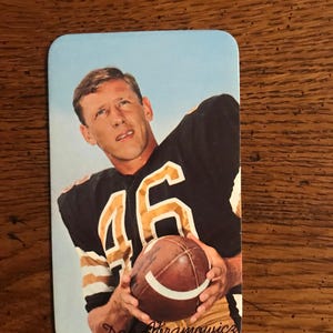 Dan Abramowicz 1970 Topps Large Size Football Card (edição original) (conforme ilustrado) (5516)