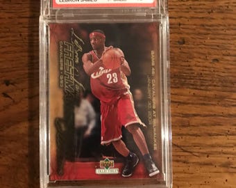 Carta da basket LeBron James Rookie 2003/04 Upper Deck Redemption. Prima classificata, Mint Grading Company 10 (edizione originale) (come in foto) (5597)