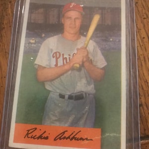 Richie Ashburn 1954 Bowman Baseball (Original Issue) (As Pictured) (8017)