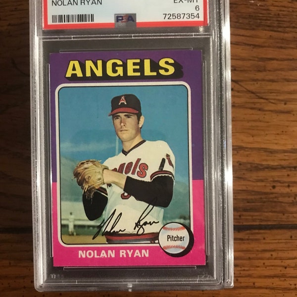 Nolan Ryan 1975 Topps Graded PSA 6 (Original Issue) (As Pictured) (2078)