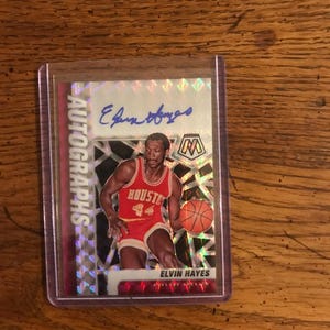 Carte de basket-ball en mosaïque autographe d'Elvin Hayes (comme sur la photo) (édition originale) (4755)