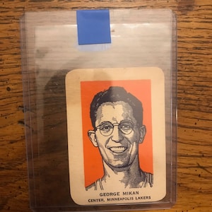George Mikan Lakers 1952 Wreaties Basketball Card (wie abgebildet) (Originalausgabe) (2412)