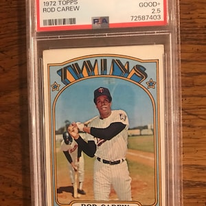 Scheda da baseball Topps Rod Carew 1972 PSA 2.5 (edizione originale) (come nella foto) (3826)