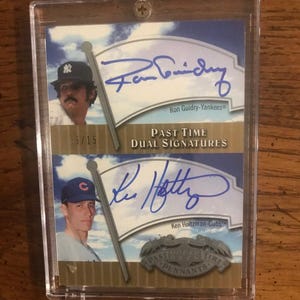Ron Guidry et Ken Holtzman autographes 2005 Passé temps double autographes 15/15 (comme sur la photo) (édition originale) (5148)