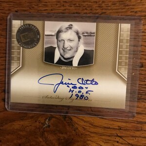 Carta da football autografata da Jim Otto (come da foto) (edizione originale) (5369)
