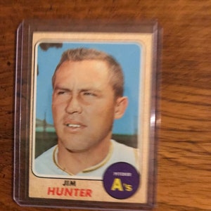 Jim Hunter 1968 Topps Baseball Card (Wie Abgebildet) (Original Heft) (4533)