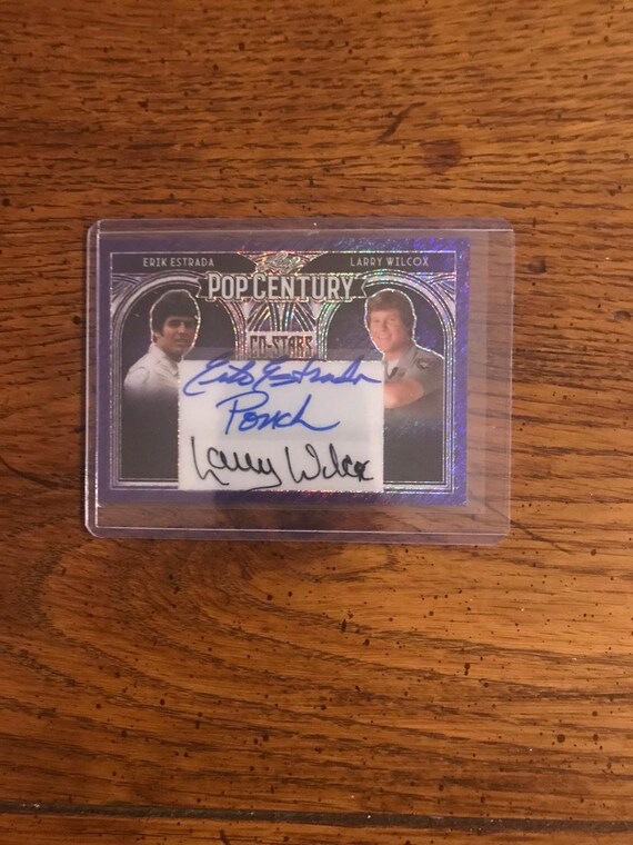 Erik Estrada Larry Wilcox Autographs Leaf Pop Century