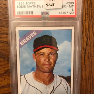 Ed Matthews Graded PSA 6 1966 Topps (Original Issue) (As Pictured) (1345)