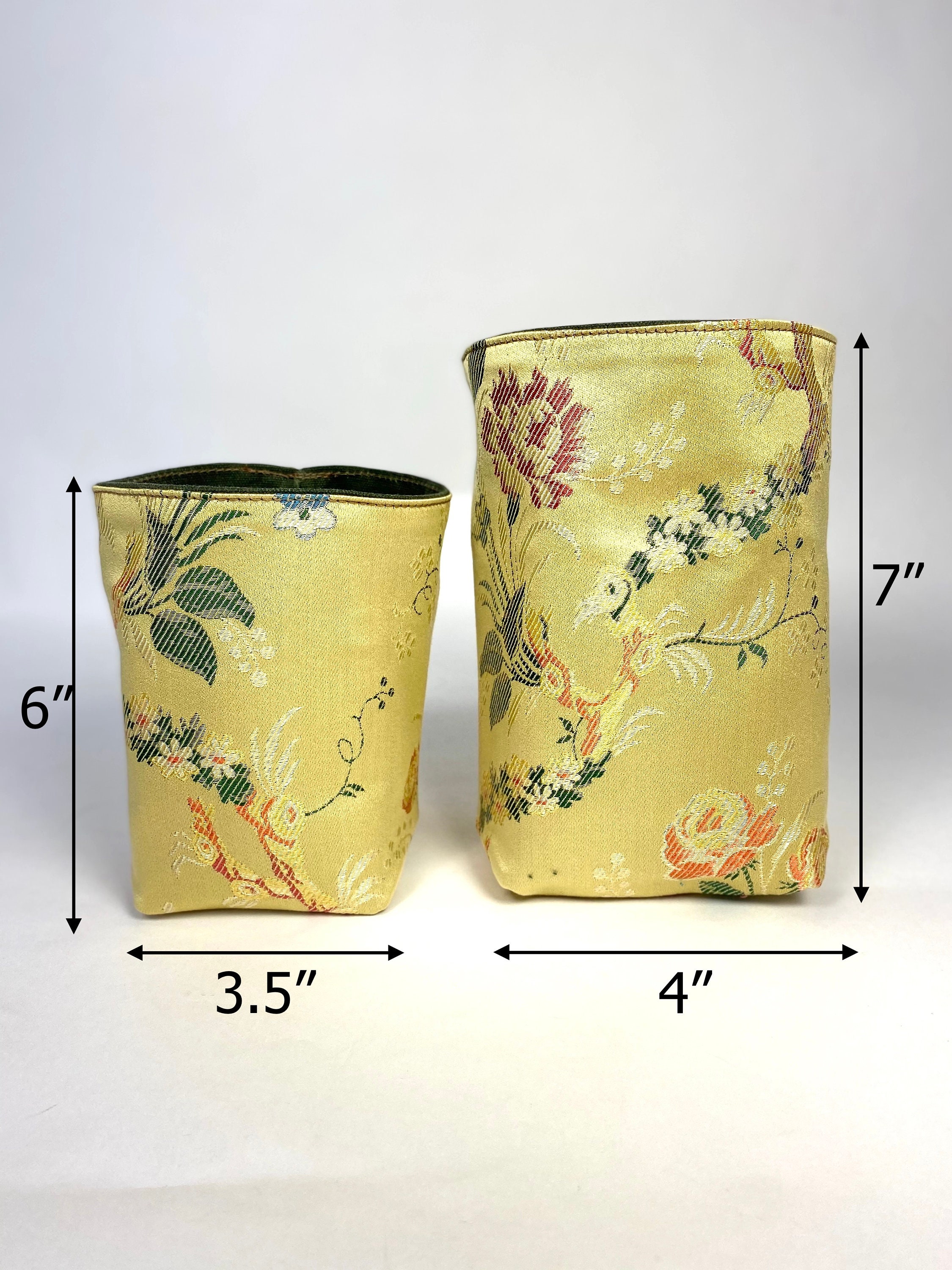 Cestas de almacenamiento de lona encerada verde pequeña con | Etsy