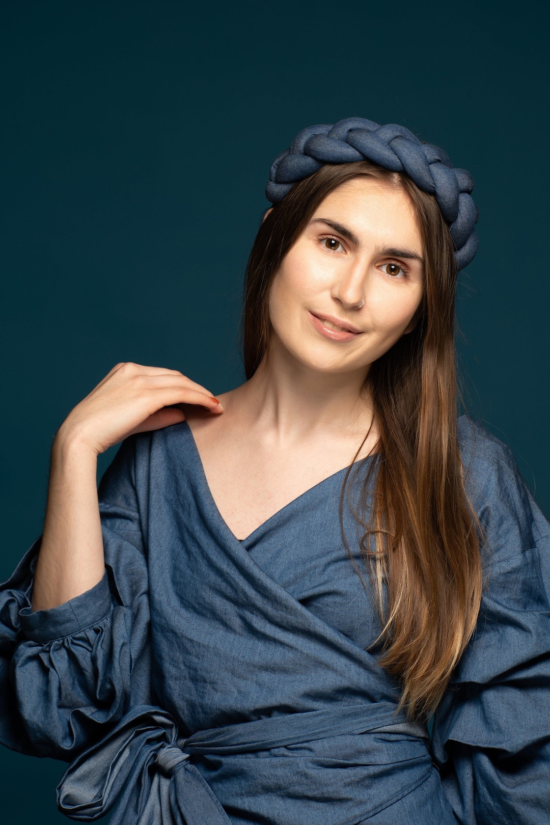 Beautifully Handcrafted Braided Denim Padded Headband Etsy