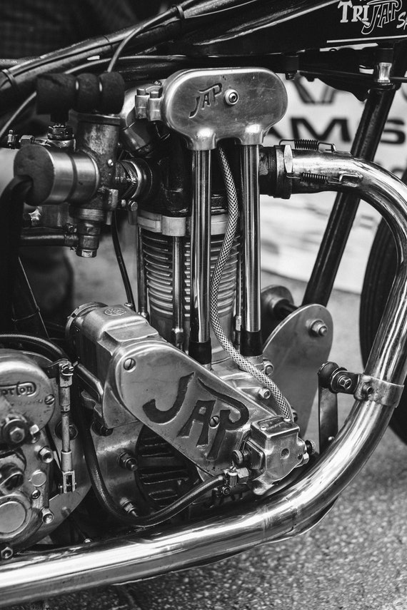 JAP vintage motorcycle engine photo Etsy