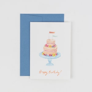 Birthday Cake Card  / Great British Bake Off Card / Show Stopper Cake Card / Victoria sponge Cake Card / Afternoon Tea Card /  Illustrated