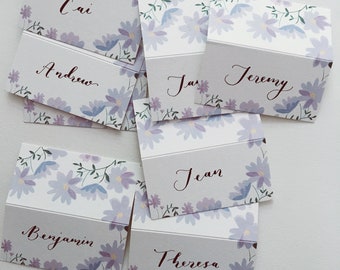 Place Card - calligraphy wedding escort card, hand lettered, custom,