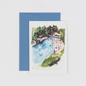 At The Beach Card - Sud della Francia / Spiaggia / Mare / Estate / Compleanno / Vuoto all'interno / Oceano / Nuoto