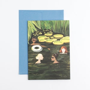 Wild Swimmers - Illustrierte Karte inspiriert von Kenwood Ladies Pond