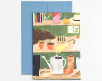 Potting Shed Card - A card for a gardener