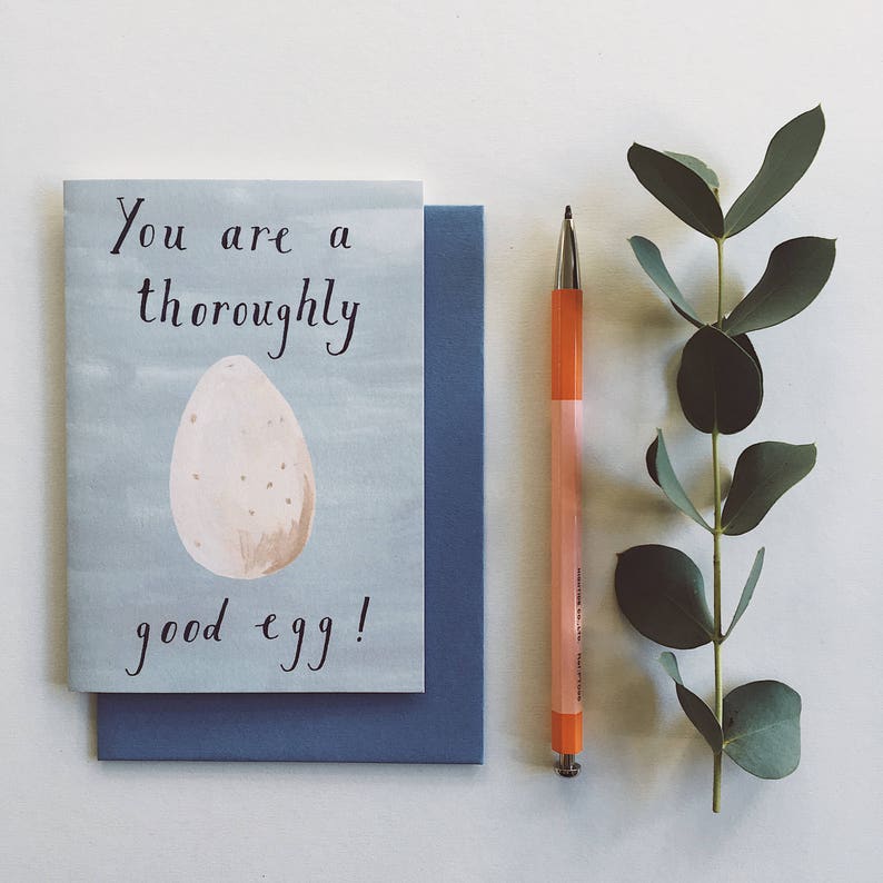 Good Egg Card You are a thoroughly good egg card, watercolour design image 2