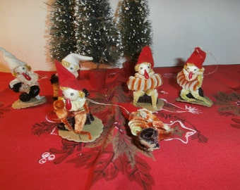 vintage christmas decorations japan ornaments elves pixies felt chenille set 6 - Japanese Christmas Tree Decorations vintage christmas decorations japan ornaments elves pixies felt chenille set 6 - Japanese Christmas Tree Decorations