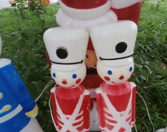 Christmas Blow Mold pair vintage 20 la goodman snowman caroler noel indoor christmas blow mold flat Vintage Christmas Blow Mold Toy Soldiers Pair Set 2 Light Up Yard Decoration Working Christmas Blow Mold vintage christmas blow mold sitting teddy bear light up yard decoration works Vintage Christmas Blow Mold Toy Soldiers Pair Set 2 Light Up Yard Decoration Working