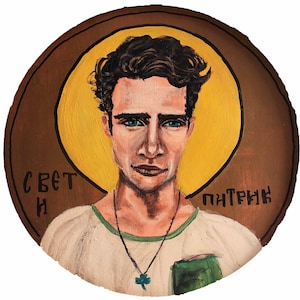 Impresión de icono moderno de San Patricio de 13 x 18 cm