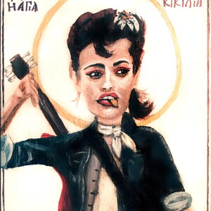 St. Cecilia modern icon 5x7&quot; print